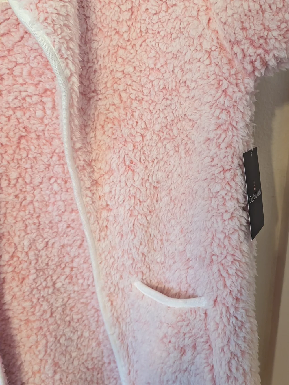 NWT Cuddl Duds Pink Sherpa Cardi Small - Picture 5 of 9